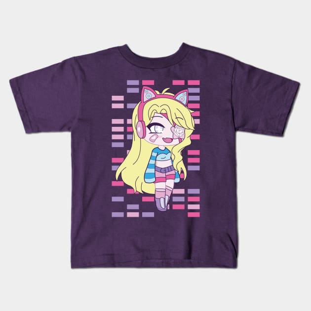Gacha Life Series - NightCore Girl Kids T-Shirt by UwU Kitty